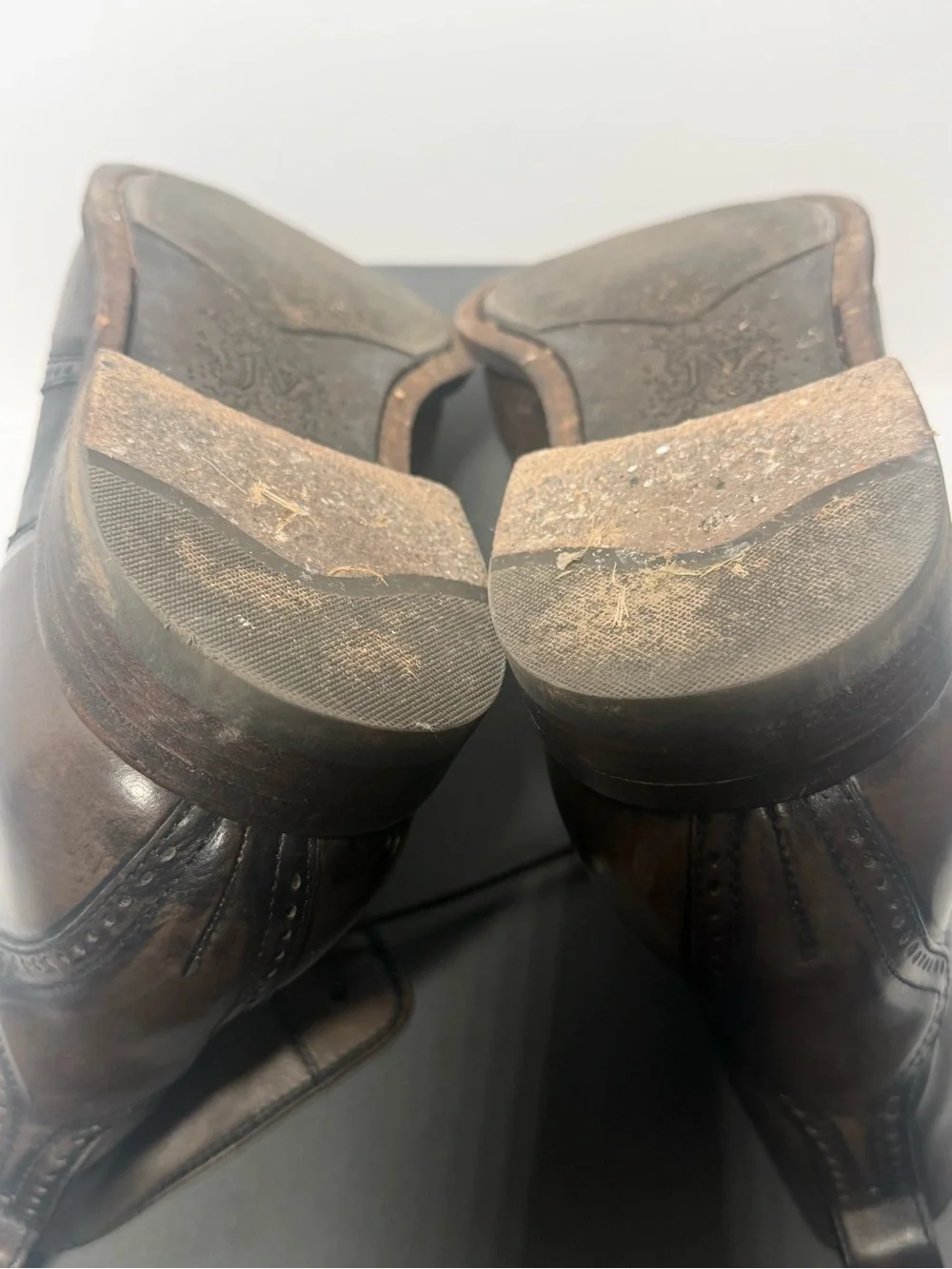 John Varvatos Brown Leather Chukka Wingtip Boots